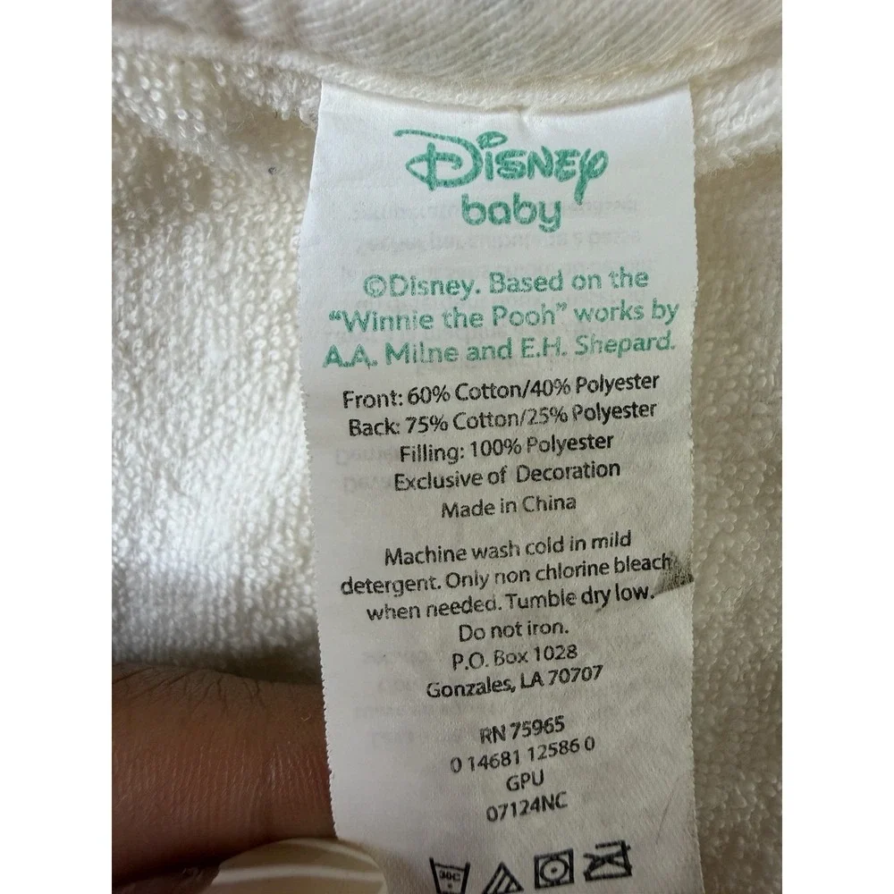 Disney Baby Winnie‎ the Pooh Burp Cloths Set of 2 Cotton Yellow White Baby